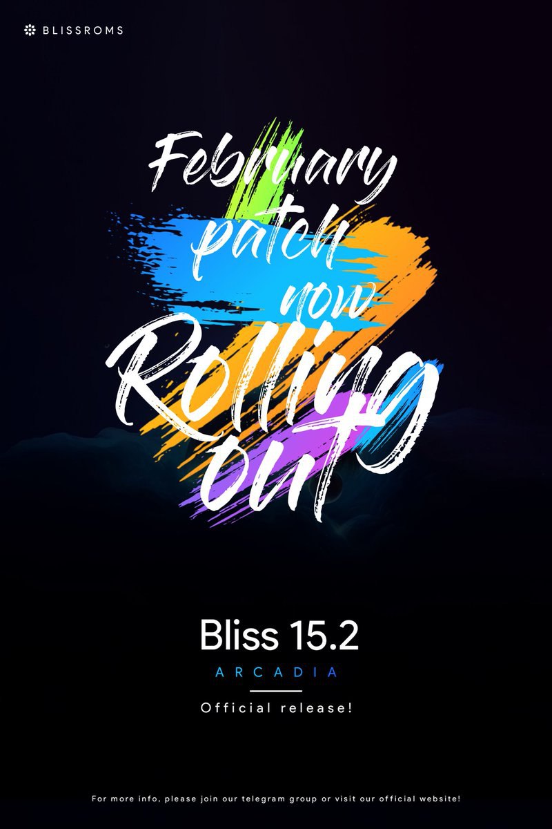 BlissRoms Arcadia v15.2 February 2022 Release